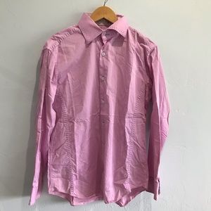 Bugatchi Pink Long Sleeve Button Up Dress Shirt